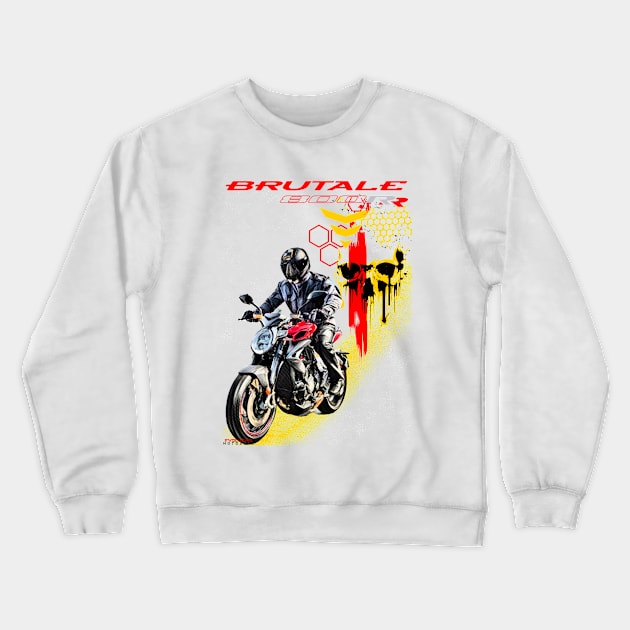 Brutale 800rr Crewneck Sweatshirt by EvolutionMotoarte